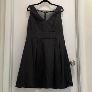 American Living Black Polka-Dot Jacquard Dress - 16